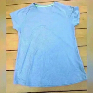 Champion Blue Grey Workout Shirt - size 2XL  fits like Xl